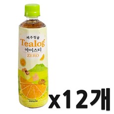 동원시스템즈(주) 티로그 제주청귤 아이스티 녹차 제로 500ml, 12개