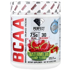 퍼펙트 스포츠 BCAA 아미노산 BACC 하이퍼 클리어 인텐스 수박 워터멜론 캔디 10.9온스 310g PERFECT Sports Hyper Clear Intense Water, 1개