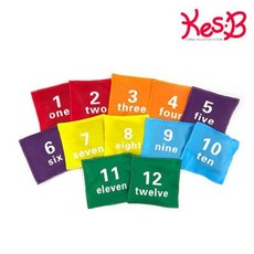 유아 감각발달 교구 스포츠 숫자콩주머니 12개set, 1개