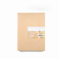 star starred 크라프트 스티커 종이 (Kraft Sticker Paper), 연한 브라운 A4 100매
