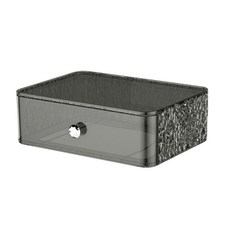 灰色分隔收納籃 桌面化妝品收納盒 多格雜物整理籃 簡約儲物籃, Ｂ黑色 抽屜 收納盒（W0729, 1個