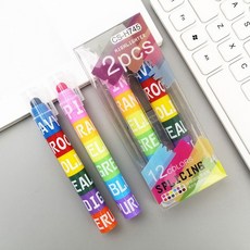 올룸 조립식 고체 형관펜 2종 세트, 혼합색상, 2세트