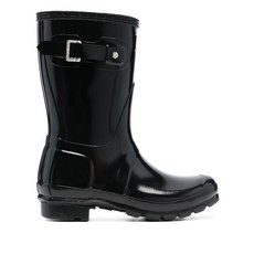 헌터 로고 패치 디테일 부츠