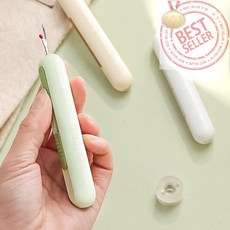 포유 DIY 셀프 수선 휴대용 바느질 소품 실끼우기 실밥제거기, 그린