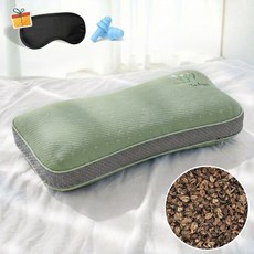 BLOOMY 여름 상쾌한 쿨베개 냉감 메밀 경추베개 숙면용 쿨링소재 에어리, 1개, 그린A 1개, 그린A
