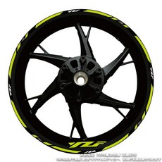 허브 데칼 스트라이프 테이프 내부 휠 스티커 반사 오토바이, 10. WZF, 1개