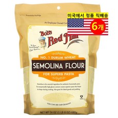 Bob's Red Mill 베이킹 재료 베이킹 재료 세몰리나 가루 680g 2개, 6개