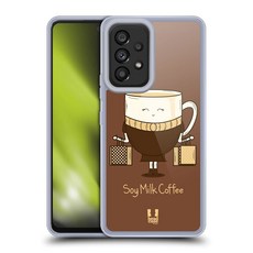 헤드 케이스 디자인 두유 커피 퍼스널리티 젤 군용 등급 보호 삼성 갤럭시 A53 5G와 호환 2022, Soy Milk C ee