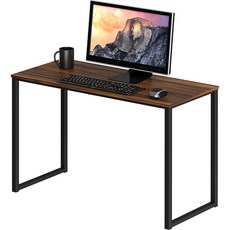 SHW 미션 48인치 홈 오피스 컴퓨터 책상 검은색, Walnut, 55-Inch