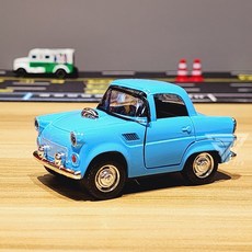 聲光可開門Q版復古合金車 - 警車 金龜車 雙層巴士 復古老爺車 mini cooper模型車 小車, 雪老-藍, 1個