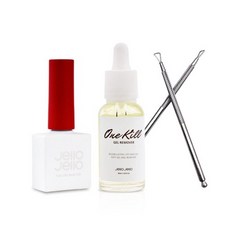 젤로젤로 필오프 베이스젤+원킬 리무버+삼각 네일푸셔1개+투고네일패드10장, 1