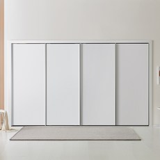 보루네오 E0 PET 파스텔 슬라이딩 붙박이장 30cm, 화이트 30cm