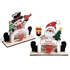 크리스마스 산타 우드 장식 카드세트 조립식 7호 2개, 본상품선택, 1개