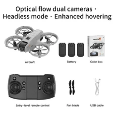 스크린 RC 180을 갖춘 YL3 Rc 드론 전동 조절식 4K HD 카메라 WiFi 라이트 포켓형 장애물 회피 쿼드콥터, Gray-3b-No Screen