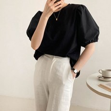 보리맘 소매 퍼프 빅사이즈 여름 티셔츠