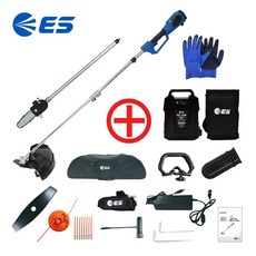 ES산업 LBCT54 (충전예초기+고지톱 54V 10.0Ah 배터리충전기 풀세트) 멀티툴예초기 벌초 예취기, 1세트