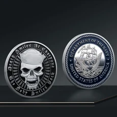 쿠쿠스토어 미국 해안 경비대 도전 골동품 은빛 기념 선원 및, 02 라이트 그레이