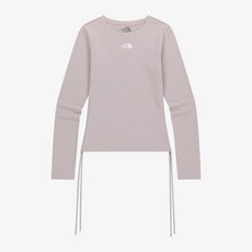 노스페이스 NT7TR80J 화이트라벨 여성 셔링 긴팔 라운드티 GRAY이쉬 ISH LILAC BCK678 VZT009