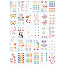 kc인증 판다로드 미니 어린이 타투 스티커 30장세트 페이스 페인팅 마스크 꾸미기 집콕놀이 물 스티커, 1개, N-1