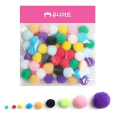 디어반 꾸미기 솜뭉치 25mm 혼합 DIY솜뭉치