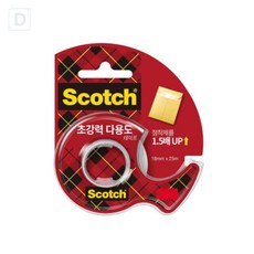 3M 스카치 초강력테이프 SH1825D 18mmx25M, 단품, 1개