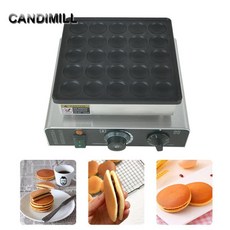 상업용 미니 더치 팬케이크 베이커 메이커 Poffertjes 팬 그릴 붙지 않는 110V 220V 도라야키 와플 기계 25 홀, 01. 110V, 01. 미국
