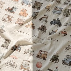 [몽쁘띠프로제] 봉봉 빈티지 일러스트 코튼 머슬린 2중거즈 감성 블랭킷, WONDER RIDE