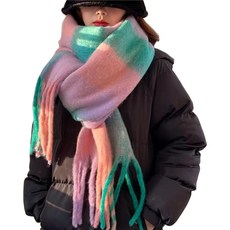 Christmas Plaids Blanket 245cm Oversized Winter Fall Warm Scarf Wrap Shawl