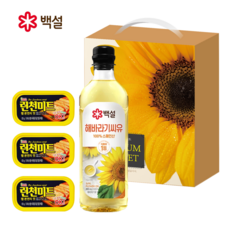 선물세트 프리미엄 마음담은선물 4p 대용량 식용유 900ml 런천미트 롯데 백설 CJ 제일제당 명절선물 설날선물 추석선물, 1세트