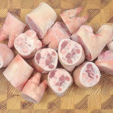 미니족한벌 원형컷팅 절단 국내산 냉동 쫄깃한 돼지족발 콜라겐 듬뿍, 2~2.5kg 내외, 1개