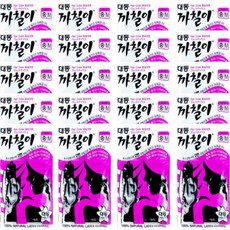 대동 까칠이 천연 라텍스장갑 미용 다용도 개별포장, 블랙, M, 20개