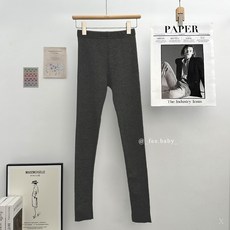 Fee 細直紋高腰內搭褲 內刷絨毛保暖 輕薄親膚彈性佳 S-L尺寸適用