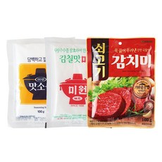 대상 미원 100g + 맛소금 100g + 쇠고기 감치미 100g 세트, 1세트