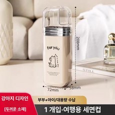 여행용 휴대용 세면컵 세트 학생용 치아세정컵 세면도구, [럭키독], 1개