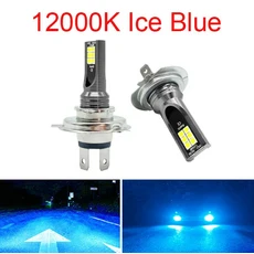 2Pcs H7 LED 자동차 헤드 라이트 H11 9005 안개등 슈퍼 밝은 운전 러닝 6500K 12V, 01 12000K ice Blue, 08 H1