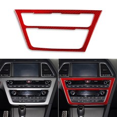 Real Soft Black Carbon Fiber Car Center Console Storage Box Panel Switch Cover Trim Sticker Interior, 레드-5.