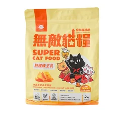 無敵貓糧 貓飼料 蜂王乳 霸王野雞 鮮雞蜂王乳 優質蛋白質, 1個, 2kg, no this value