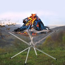 접이식 캠핑 그릴 중형 화로대 바베큐 불멍 우드스토브, 1개