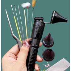 전문가용 귀파는 도구 귀파개 깃털 파개 조명 중국 기계 귀이개, 1개, 보라배터리핸드헬드조명+보관상자가된7종귀청소세트