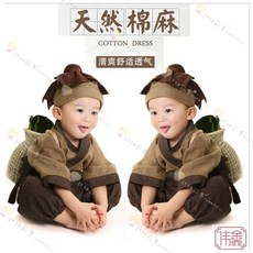 甜妞 兒童小書僮裝 天然棉麻 清爽舒適透氣