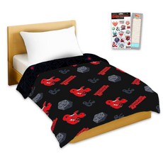 Dungeons & Dragons Bedding Set - Bundle of 60x90 D&D Quilted Bedspread for Twin/Full Bed Stickers