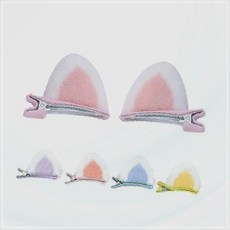 고양이귀 머리핀 털 동물귀 헤어핀 파티 분장 액세서리 귀여운 캐릭터 머리삔, 1개, 블루