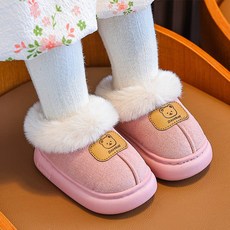 바이시유 키즈부츠 겨울 아동 유아 아기 털 안감 슬리퍼 여아 남아 실내화 방한화 퍼그
