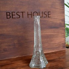 유리화분 화병 수반 BHE0323 3x23cm 에펠탑 투명유리화병