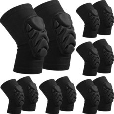 HaySand 샌드y 무릎 패드 벌크 두꺼운 스펀지가 있는 배구 통기성 6쌍 성인 청소년 여성 남성 댄서 스포츠 훈련 운동 프로텍터 (블랙 XL 사이즈)