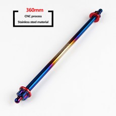 12mm 오토바이 스윙암 프론트 액슬 키트 304 스테인리스 스틸 골드 티타늄 - 30mm 육각 헤드 및 씰 포함 전기 자전거 모페드 커스텀 B용, [12] blue 360mm