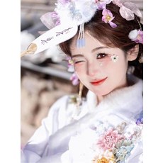여성 한복 겨울 촬영 입체 꽃 전통 퍼저고리 패턴
