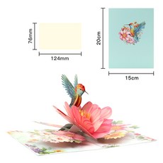 蜂鳥花立體紙雕賀卡, 蜂鳥花, 30包