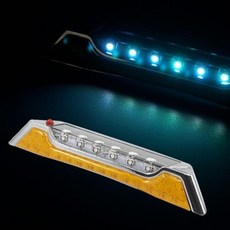 리플렉터 태양열 크롬사각 LED 경광등, 1개