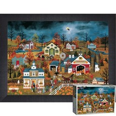 퍼즐피플 명화 500피스 1000피스 직소퍼즐 바비퍼즐 시리즈, 할로윈 500피스 액자포함(우드블랙), 1개